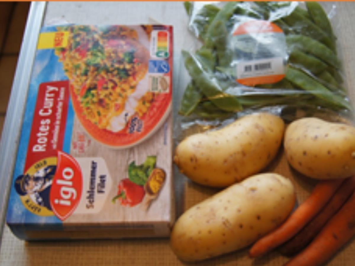 Rotes-Curry-Schlemmer-Filet mit Kaiserschoten und Möhren-Kartoffel-Stampf - Rezept - Bild Nr. 3