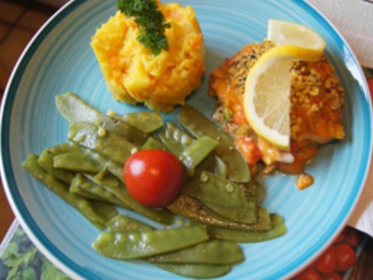Rotes-Curry-Schlemmer-Filet mit Kaiserschoten und Möhren-Kartoffel-Stampf - Rezept - Bild Nr. 16