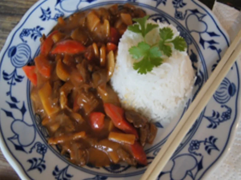 Süß-saures Schweinefilet im Wok mit Kokosreis - Rezept - Bild Nr. 17