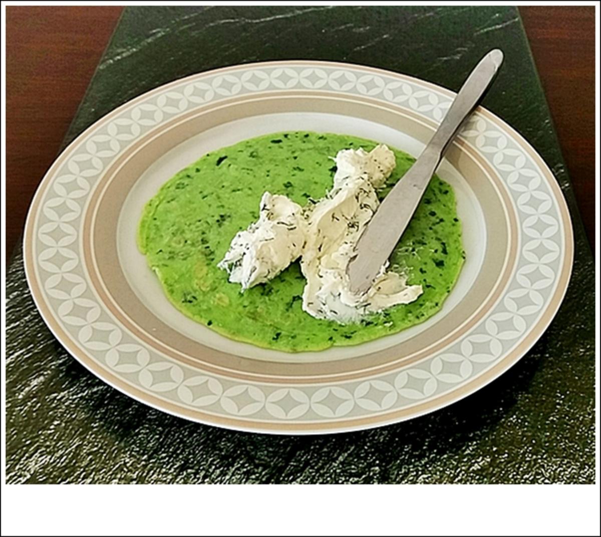 Spinat-Pfannkuchen mit  Mascarpone  und  Kaviar - Rezept - Bild Nr. 4