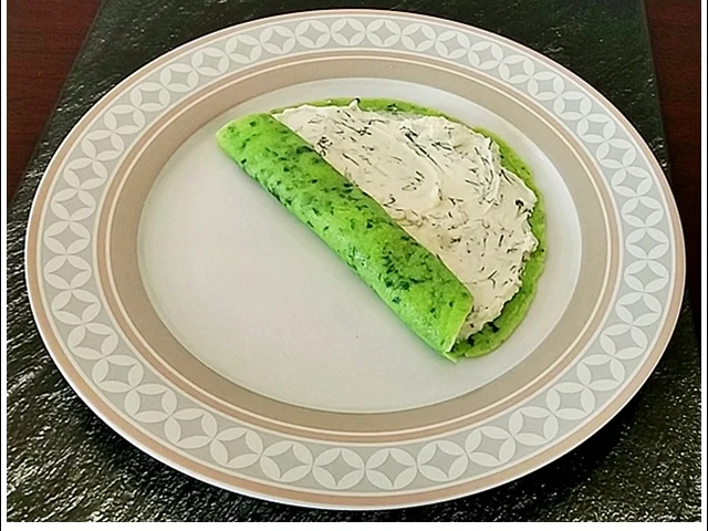 Spinat-Pfannkuchen mit  Mascarpone  und  Kaviar - Rezept - Bild Nr. 5