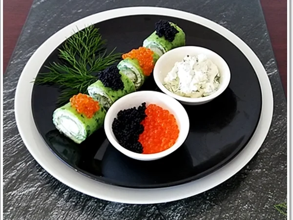 Spinat-Pfannkuchen mit  Mascarpone  und  Kaviar - Rezept - Bild Nr. 6