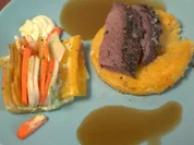 Heidschnucke mit Rübenkuchen und Zitronen-Polenta - Rezept - Bild Nr. 2