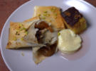 Vanille-Pudding mit Rhabarber, Aprikosen-Dattel-Zigarren und Orangenkuchen - Rezept - Bild Nr. 2