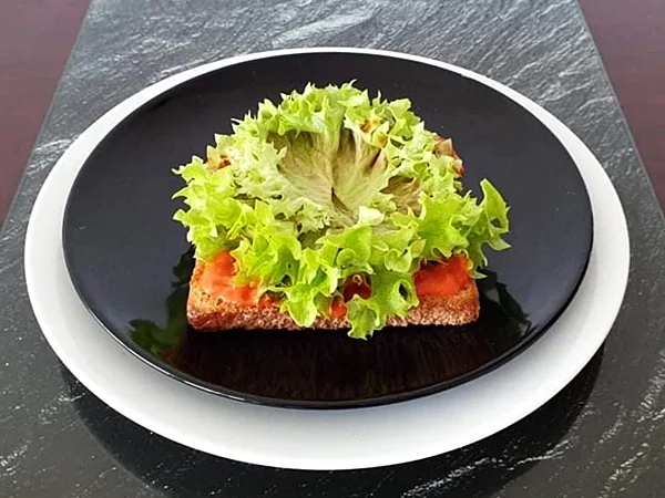 Rezept: Üppig belegte Brotscheibe Bild Nr. 11 Üppig belegte Brotscheibe - Rezept - Bild Nr. 11