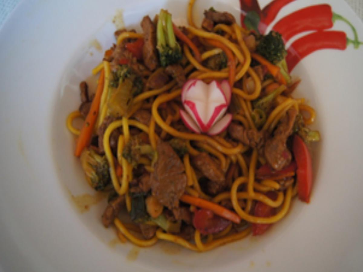 Asiatische Nudeln mit Schweinefilet und Gemüse - Rezept - Bild Nr. 19