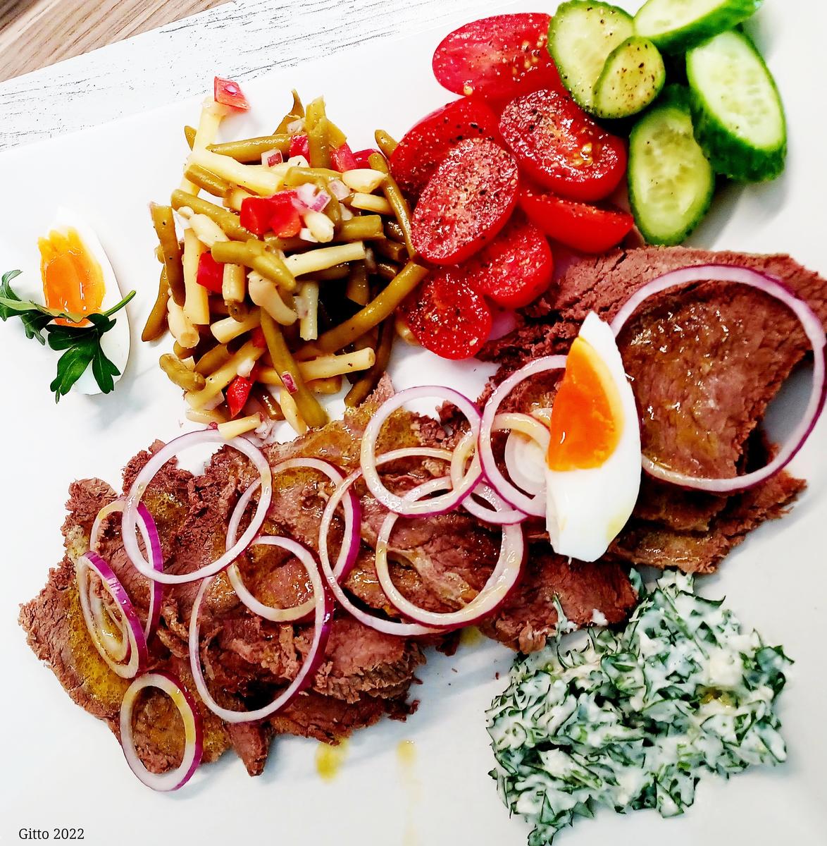Saures Rindfleisch mit Meerrettich-Topping - Rezept - Bild Nr. 3