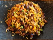 Schweinebauch-Eier-Gemüse-Bratreis - Rezept - Bild Nr. 2