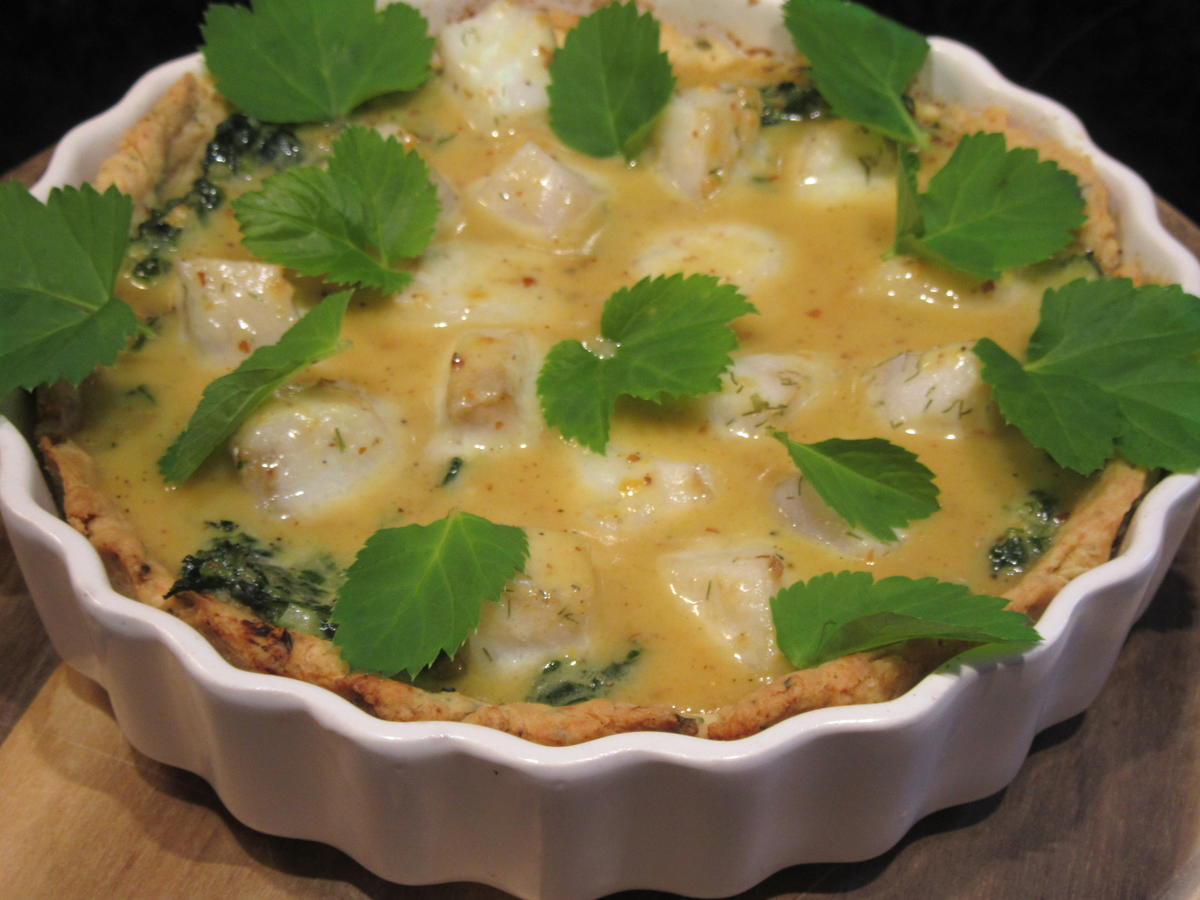 Pikantes Backen: Quiche mit Spinat und Fisch - Rezept - kochbar.de