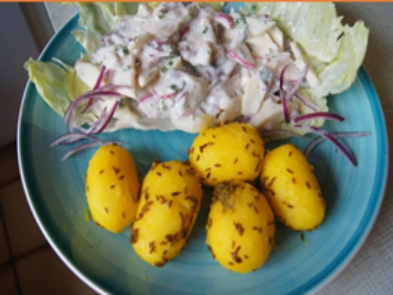 Matjesfilet-Salat mit Kümmel-Drillingen - Rezept - Bild Nr. 16054