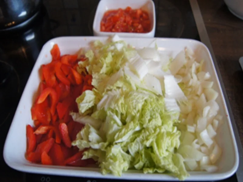 Paprika Chinakohl Hack Pfanne - einfach - von MausVoh