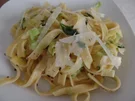 Tagliatelle mit Lauch-Petersilien-Carbonara - Rezept - Bild Nr. 16044