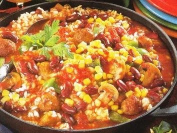 Feurige Reispfanne - Rezept