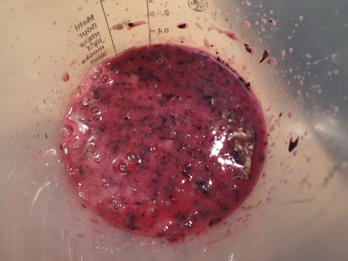 Käsekuchen ohne Boden mit Blaubeer-Püree - Rezept - Bild Nr. 16058