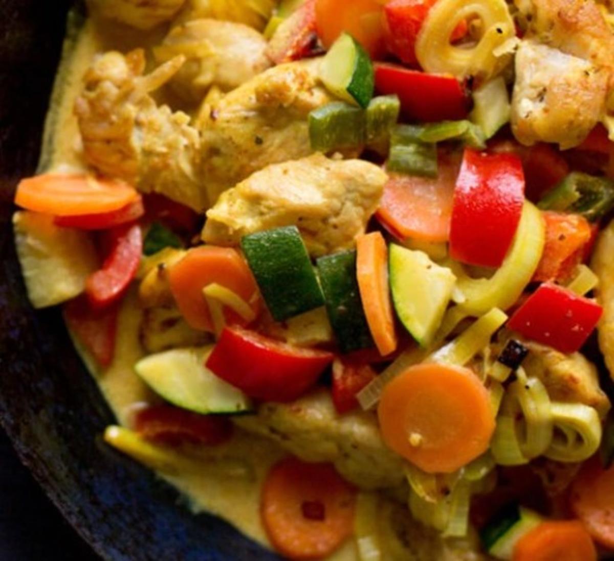 Gemüse-Geflügel-Curry - Rezept mit Bild - kochbar.de