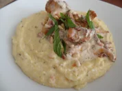 Cremige Polenta mit Pfifferlingen-Rahm-Sauce - Rezept - Bild Nr. 16046