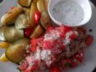 Tomaten-Basilikum-Hähnchen mit Ofengemüse - Rezept - Bild Nr. 6