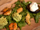 Gebackene Auberginen mit Schafskäsecreme und Garnelen - Rezept - Bild Nr. 2