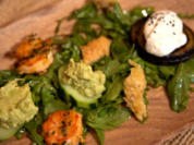 Gebackene Auberginen mit Schafskäsecreme und Garnelen - Rezept - Bild Nr. 2
