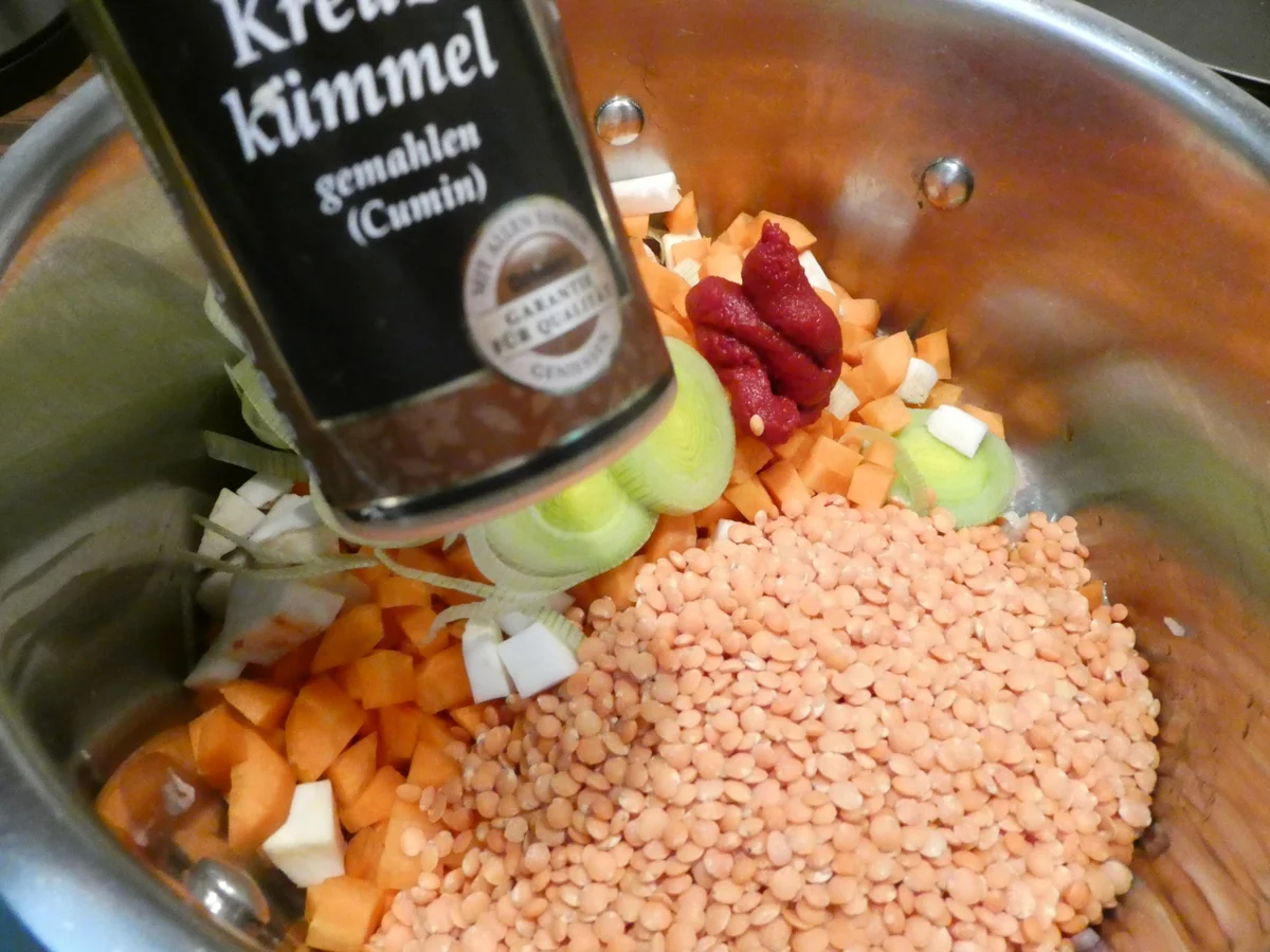 Linsen-Gemüse-Eintopf mit geröstetem Blumenkohl - Rezept - Bild Nr. 16069