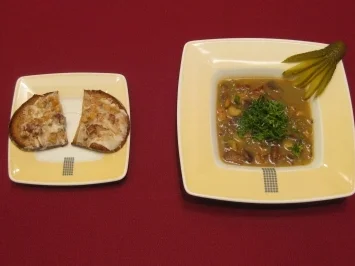 Saure Schwamme un e Spackfettbemm - Rezept