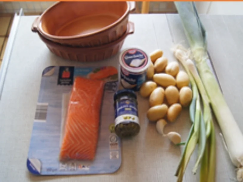 Rezept: Pellkartoffeln-Porree-Lachs-Auflauf Bild Nr. 16096 Pellkartoffeln-Porree-Lachs-Auflauf - Rezept - Bild Nr. 16096