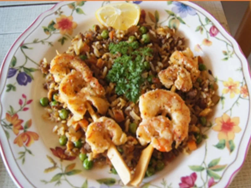 Rezept: Asiatischer Bratreis mit Garnelenspieße Bild Nr. 2 Asiatischer Bratreis mit Garnelenspieße - Rezept - Bild Nr. 2