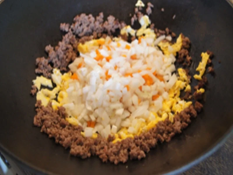 Rezept: Asiatischer Bratreis mit Garnelenspieße Bild Nr. 8 Asiatischer Bratreis mit Garnelenspieße - Rezept - Bild Nr. 8