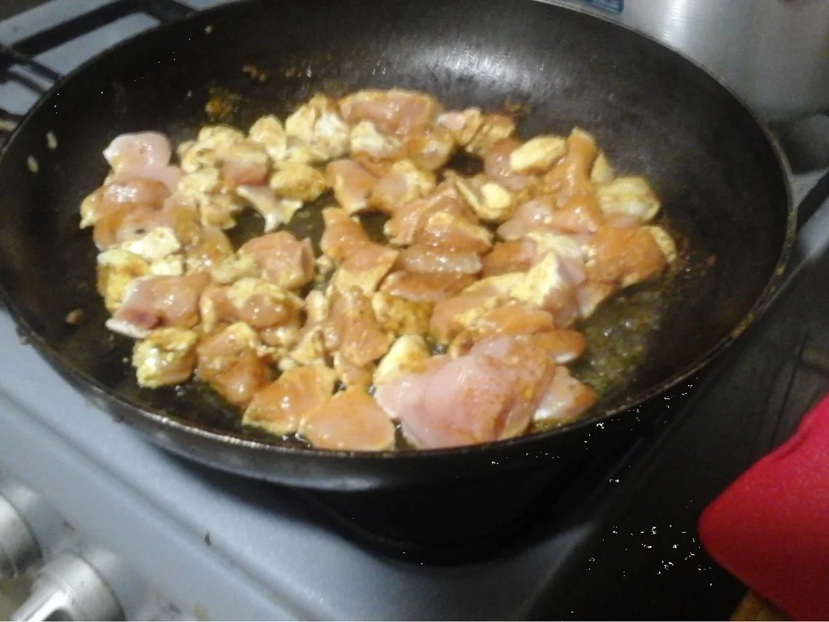 Biryani Spezial mit ausgebackenen Hähnchenbrustfiletwürfeln - Rezept - Bild Nr. 16099