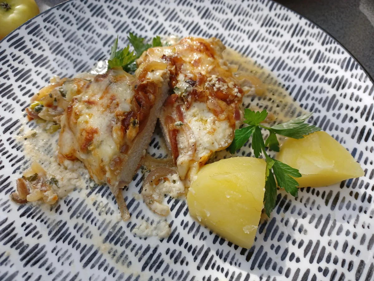 Zwiebel - Sahne - Schnitzel überbacken - Rezept - Bild Nr. 16116