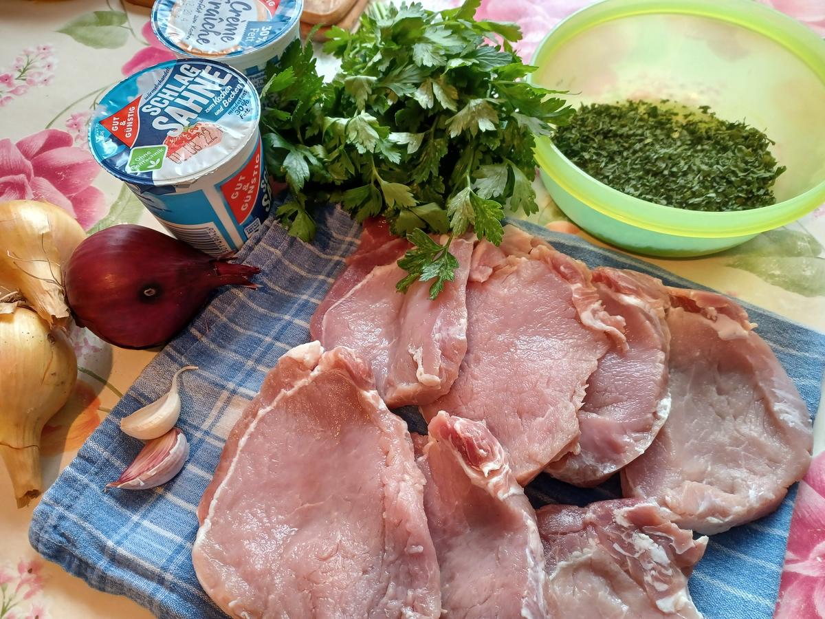 Zwiebel - Sahne - Schnitzel überbacken - Rezept - kochbar.de