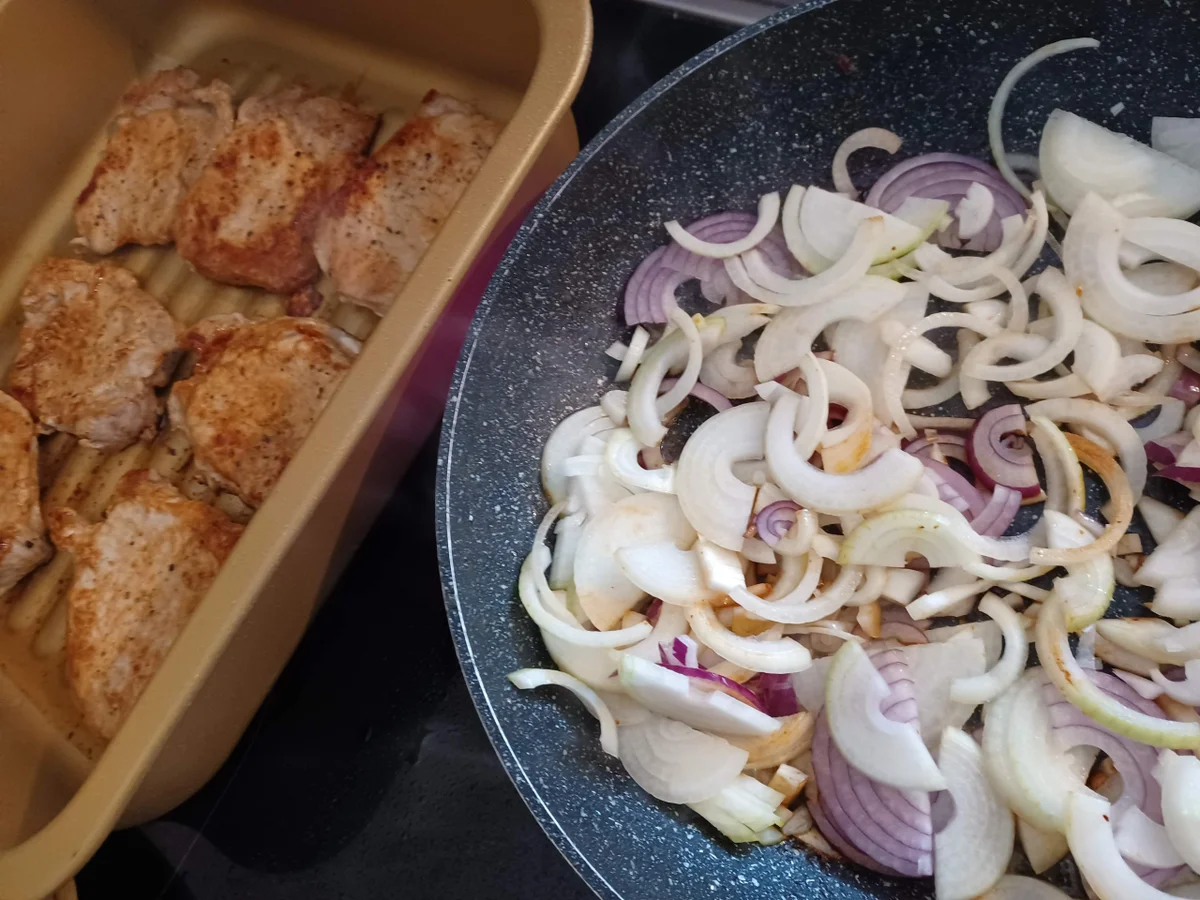 Zwiebel - Sahne - Schnitzel überbacken - Rezept - Bild Nr. 16122