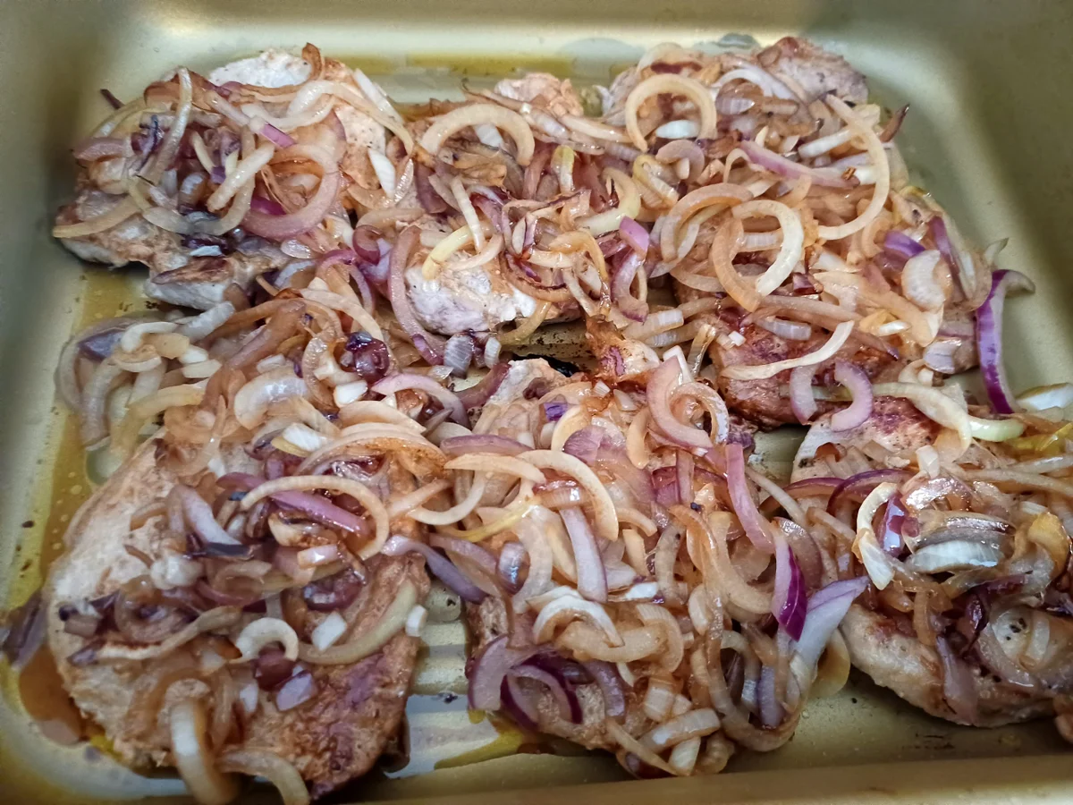 Zwiebel - Sahne - Schnitzel überbacken - Rezept - Bild Nr. 16123