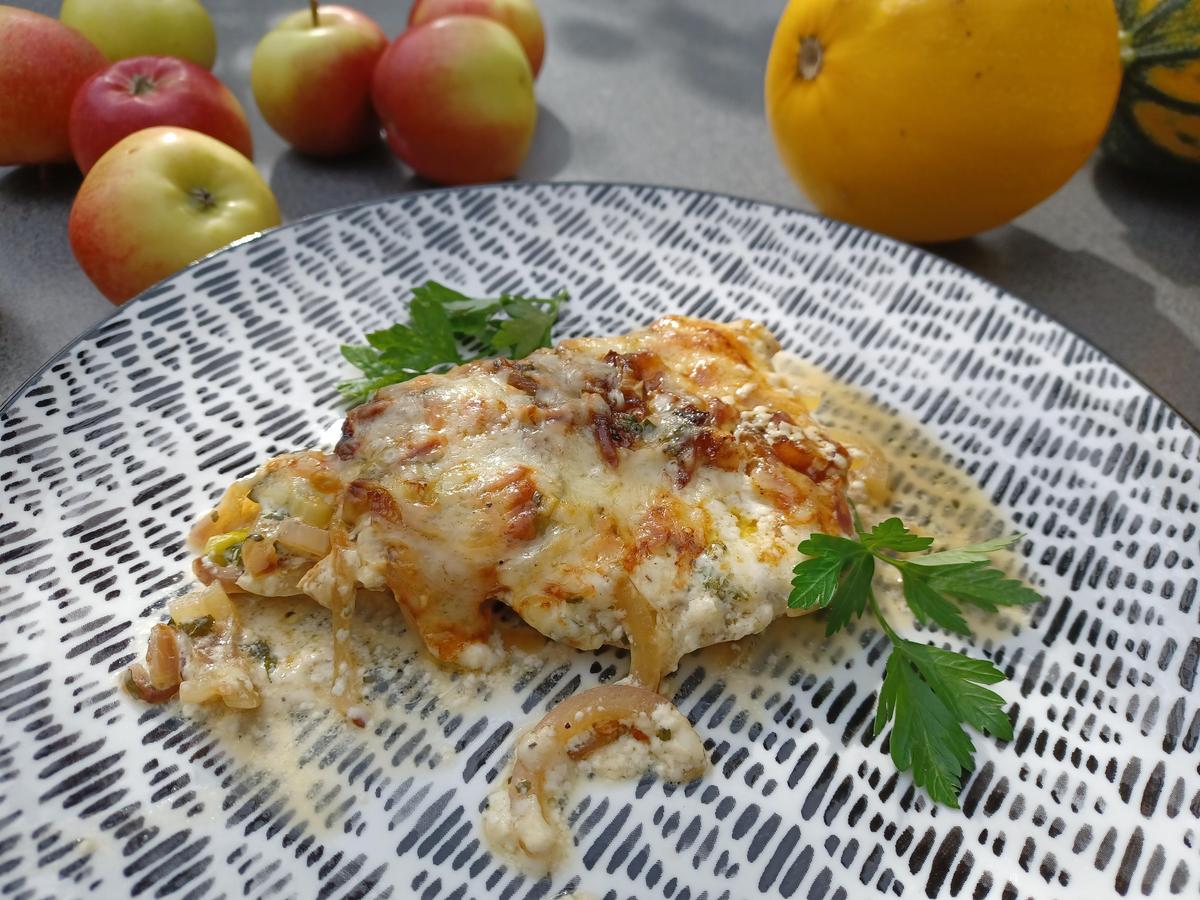 Zwiebel - Sahne - Schnitzel überbacken - Rezept - kochbar.de