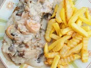 Steak mit Pilz-Garnelen-Soße - Rezept - Bild Nr. 2