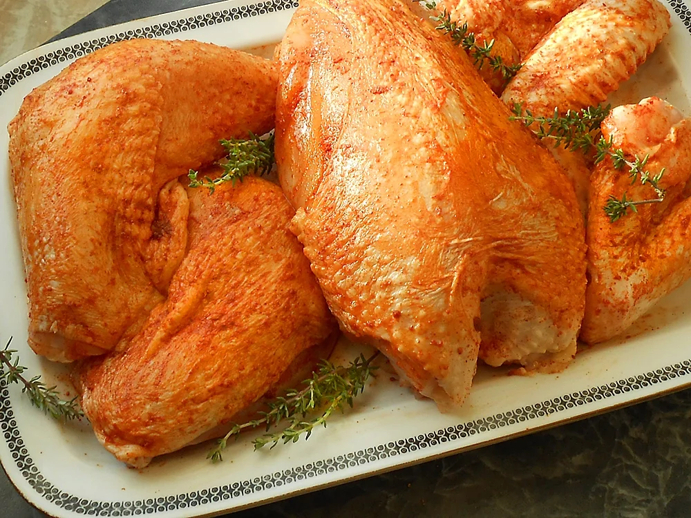 Brathähnchen mit gefüllten Spitzkohlbällchen - Rezept - Bild Nr. 16126