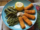 Rezept: Fischstäbchen mit Bobby-Busch-Bohnen und Kartoffelstampf Bild Nr. 2 Fischstäbchen mit Bobby-Busch-Bohnen und Kartoffelstampf - Rezept - Bild Nr. 2