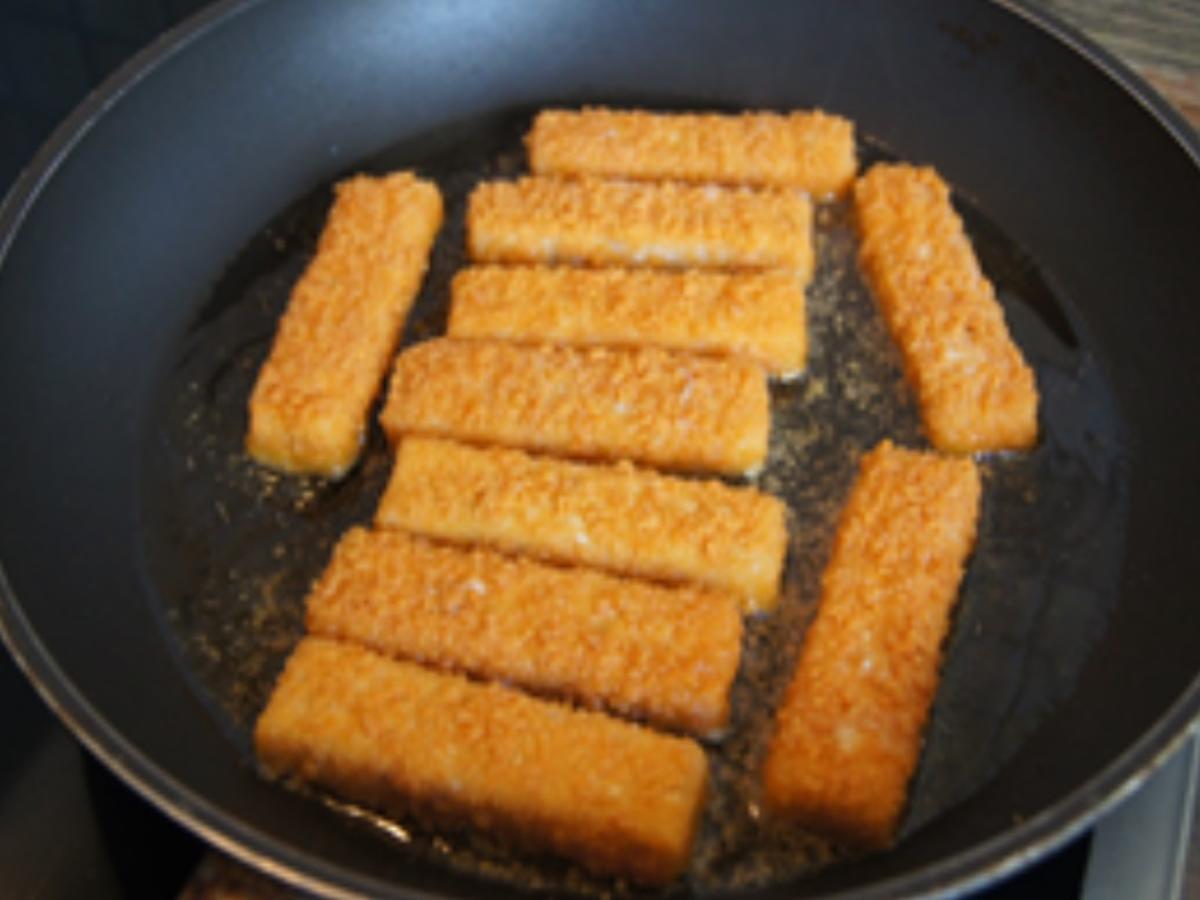 Fischstäbchen mit Bobby-Busch-Bohnen und Kartoffelstampf - Rezept - Bild Nr. 5