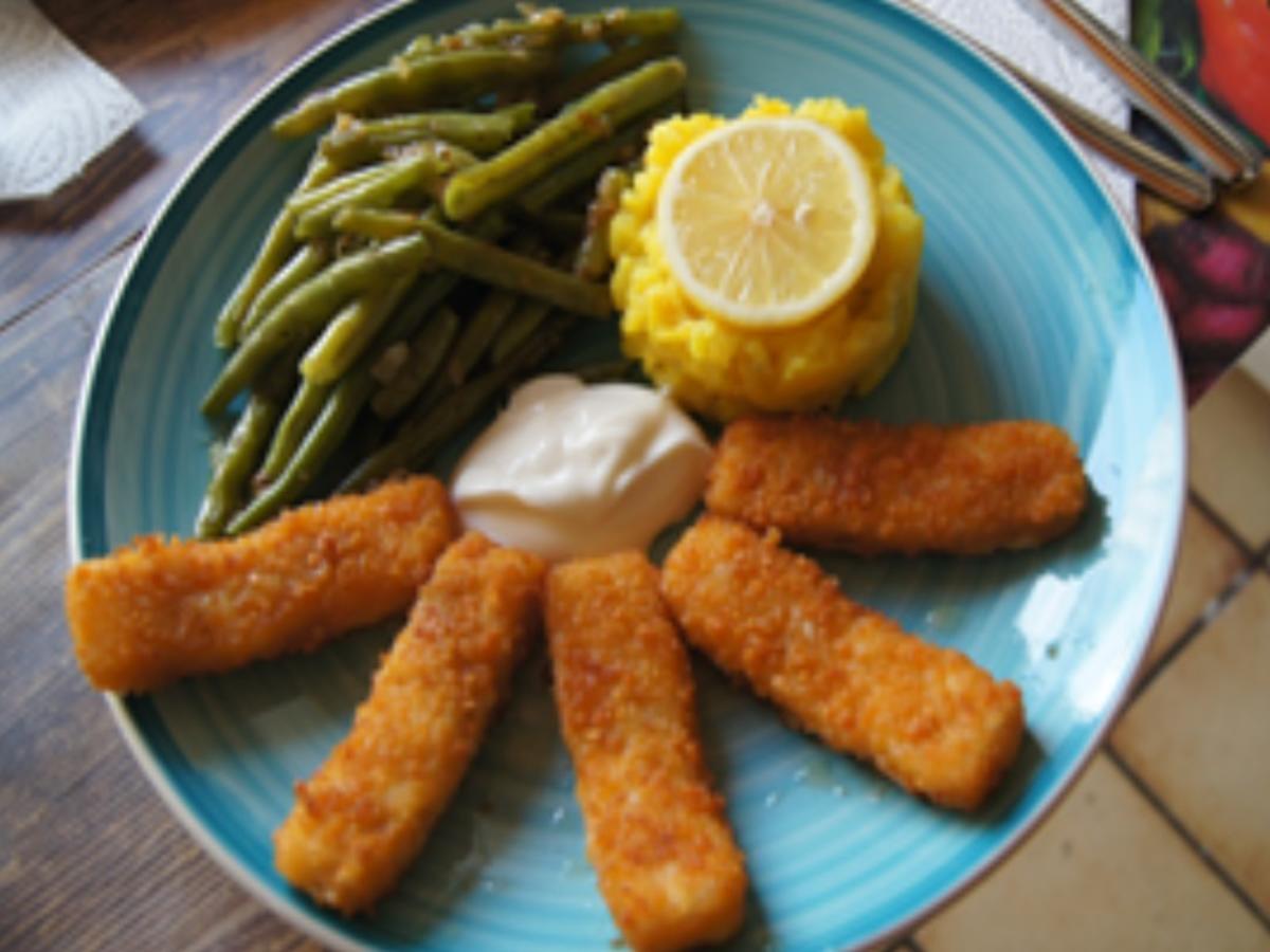 Fischstäbchen mit Bobby-Busch-Bohnen und Kartoffelstampf - Rezept - Bild Nr. 9