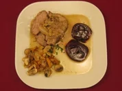 Kalbsbrust gefüllt mit Semmelbröseln an Waldpilzen - Rezept