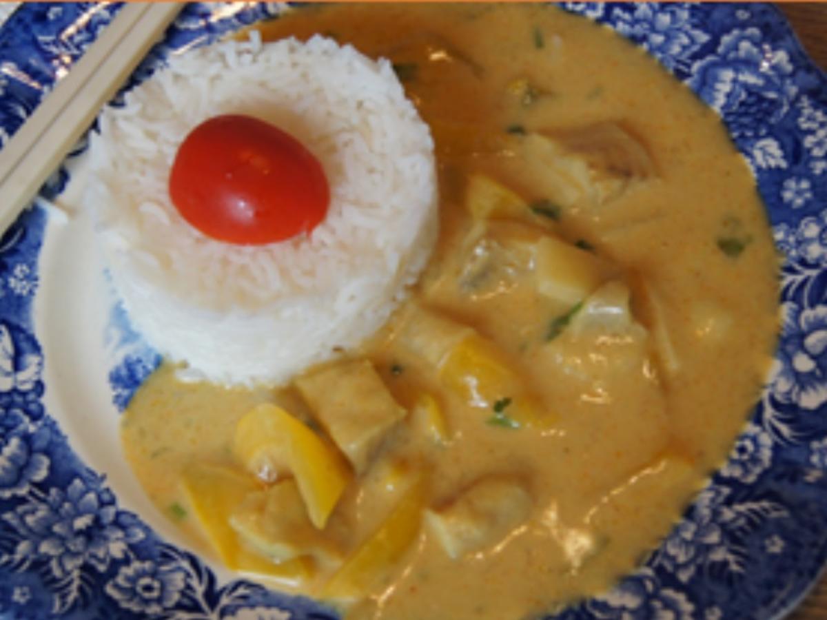 Gelbes Fisch-Curry mit Basmatireis - Rezept - Bild Nr. 2