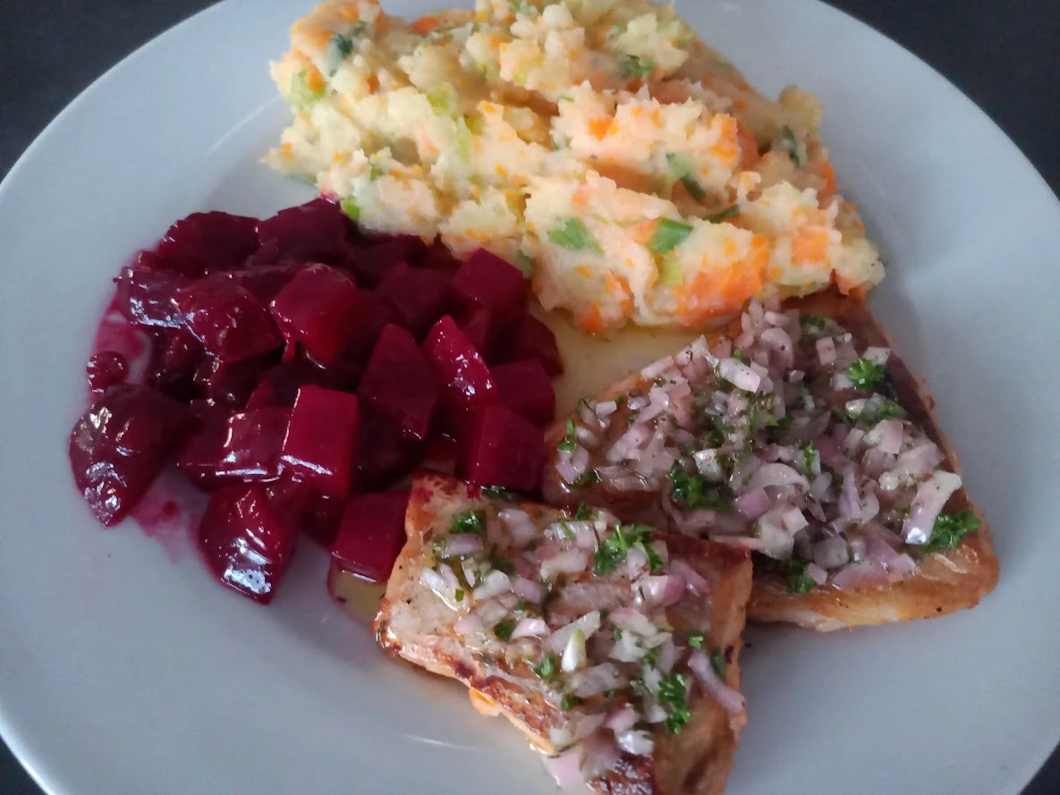 Rezept: Gemüsestampf mit Rote Bete und Kräuter-Fisch Bild Nr. 14 Gemüsestampf mit Rote Bete und Kräuter-Fisch - Rezept - Bild Nr. 14