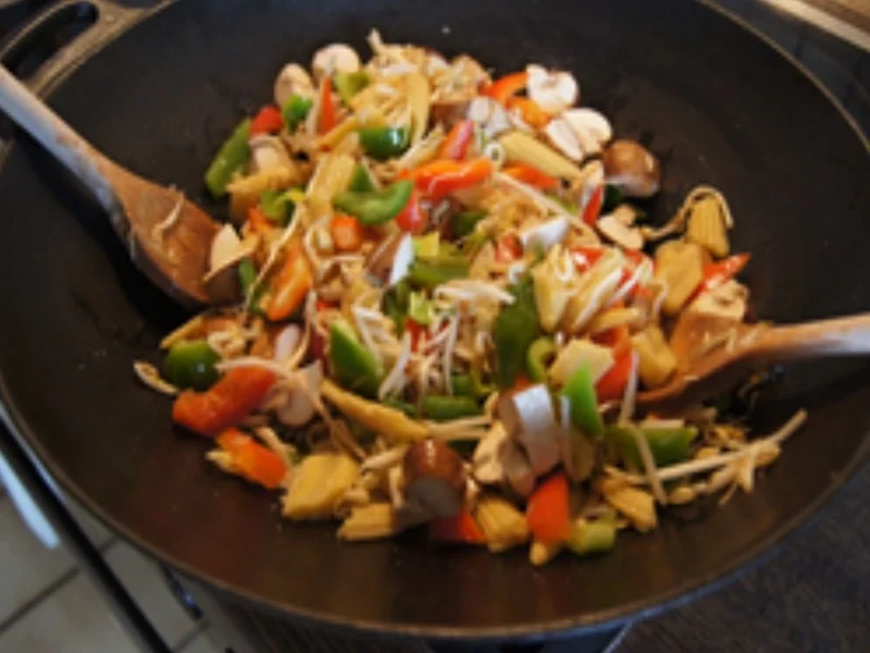 Mie-Nudeln mit Gemüsemix und Eierstreifen - Rezept - Bild Nr. 16176
