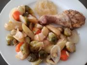 Hähnchenkeulen mit Ofengemüse - Rezept - Bild Nr. 16183