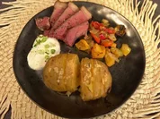 Black Angus Porterhouse Steak mit Hasselback Kartoffeln und Grillgemüse - Rezept - Bild Nr. 16168