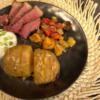 Black Angus Porterhouse Steak mit Hasselback Kartoffeln und Grillgemüse - Rezept - Bild Nr. 16168