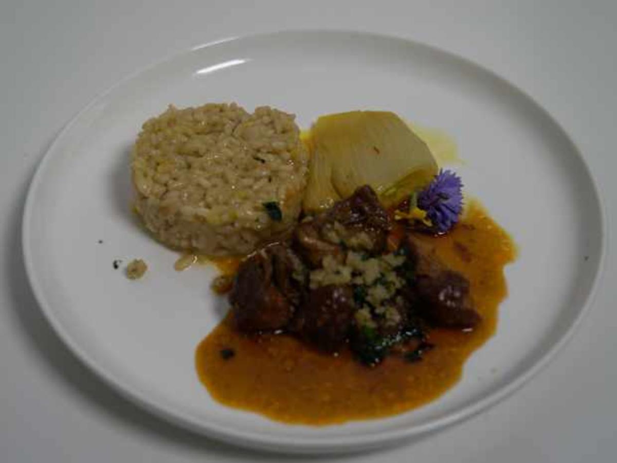 Ossobuco Mit Risotto Gremolata Und Fenchel Rezept Kochbar De