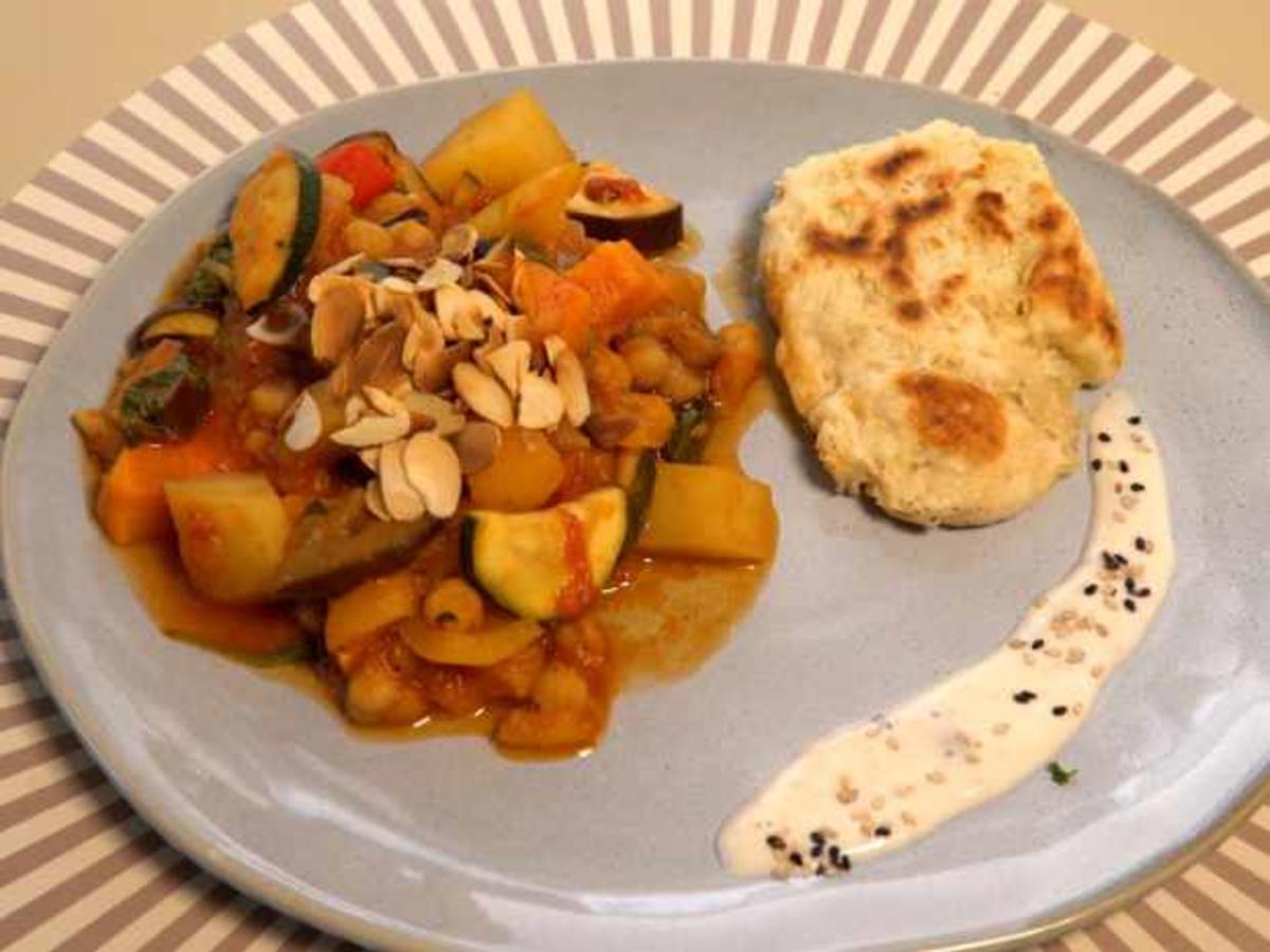 Gemüse-Tajine mit Naanbrot - Rezept mit Bild - kochbar.de