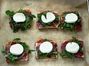 Blitz Mini-Pizzas mit Rucola und Mozzarella - Rezept