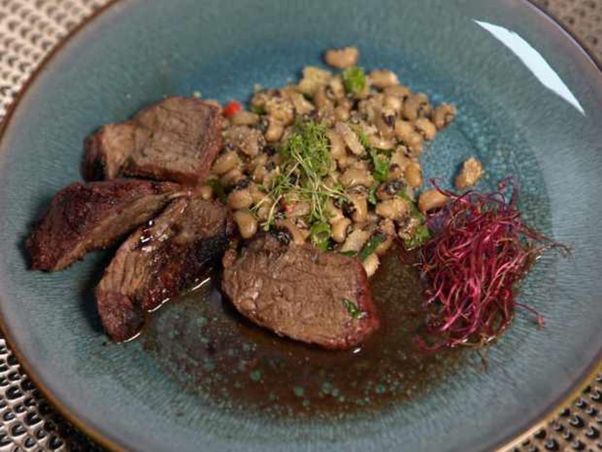 Rinderfilet mit Bohnen und Wein-Kaffeesauce - Rezept - kochbar.de